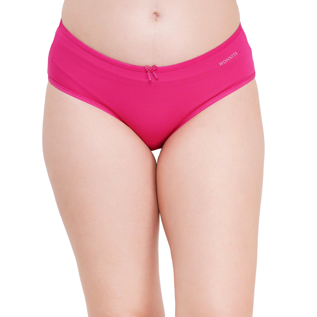 Wonnita Micro Modal Mid-Waist Hipster Panty – Pack of 5 (Assorted Colors)
