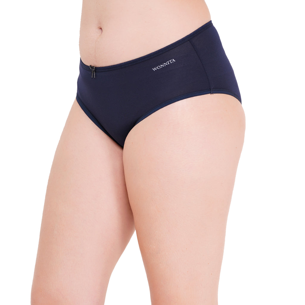 Wonnita Micro Modal Mid-Waist Hipster Panty – Pack of 5 (Assorted Colors)